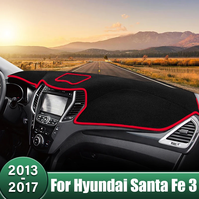 

Car Dashboard Cover Sun Shade Mats Avoid Light Pads Instrument Panel Carpets For Hyundai Santa Fe 3 2013 2014 2015 2016 2017