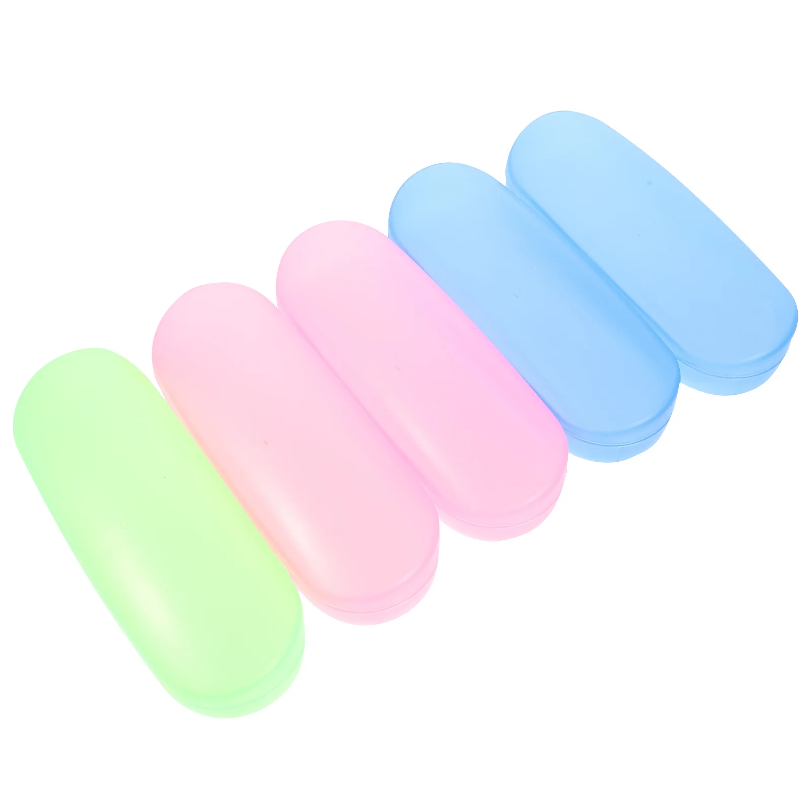

5Pcs Eyeglasses Case Portable Durable Lightweight Hard Shell Sunglasses Box Plastic Glasses Protector Travel Gifts