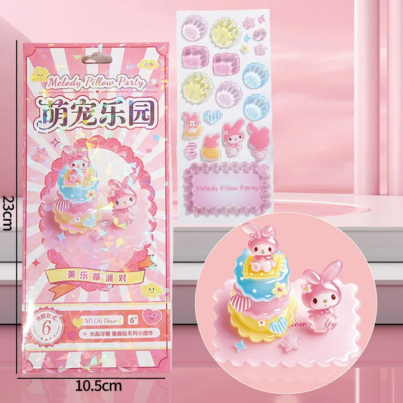 Neue angesagte 3D-Kristallaufkleber, niedliche Kawaii-Cartoon-Haustierfiguren, gestapelte Aufkleber, handgemachte DIY-Partygeschenke – Detail 10