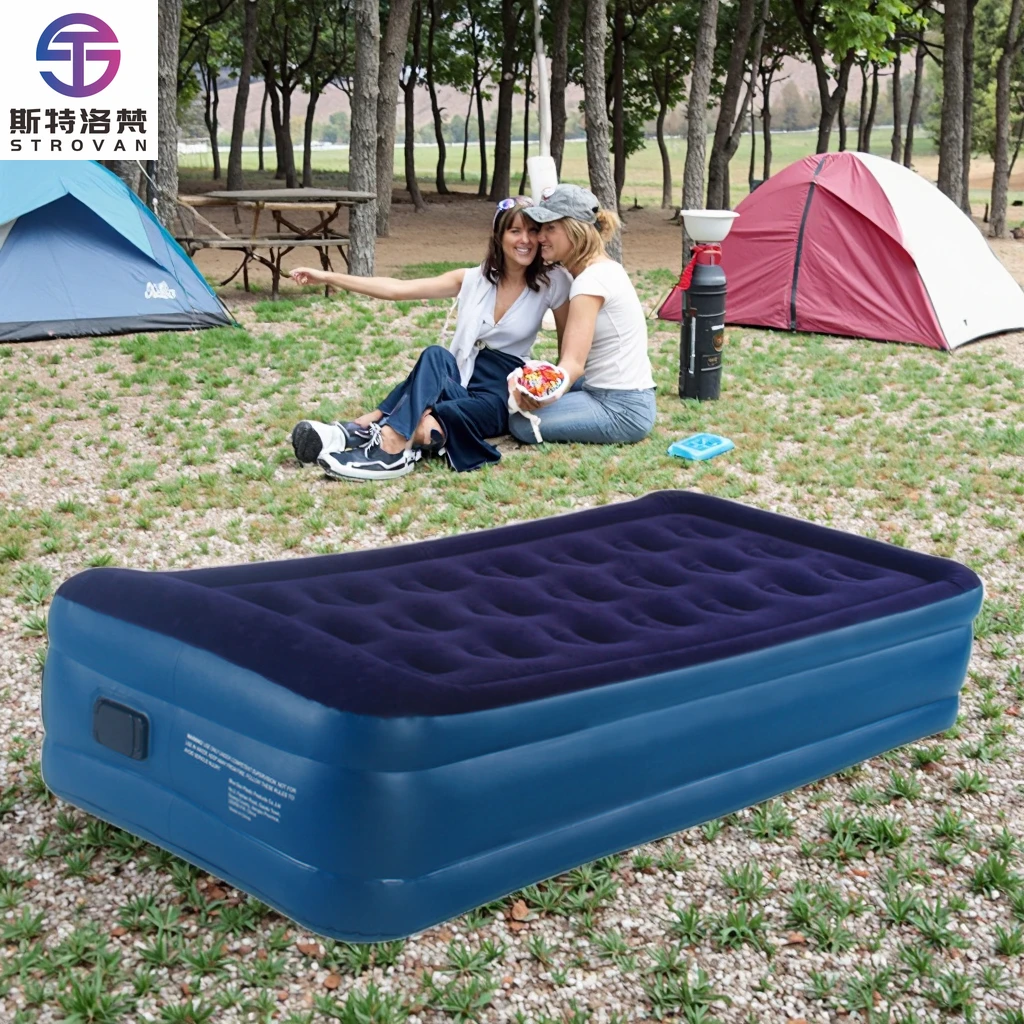 

STLF WJW Inflatable Air Mattress Ultra-Thick Foldable Mattress Bedroom Outdoor Camping Modern Reinforced Ground Sleeping Pad