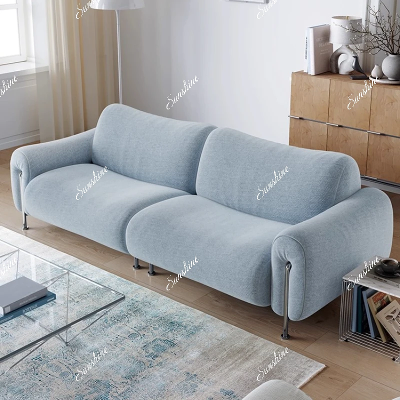 Removable and washable living room simple wabi-sabi fabric sofa