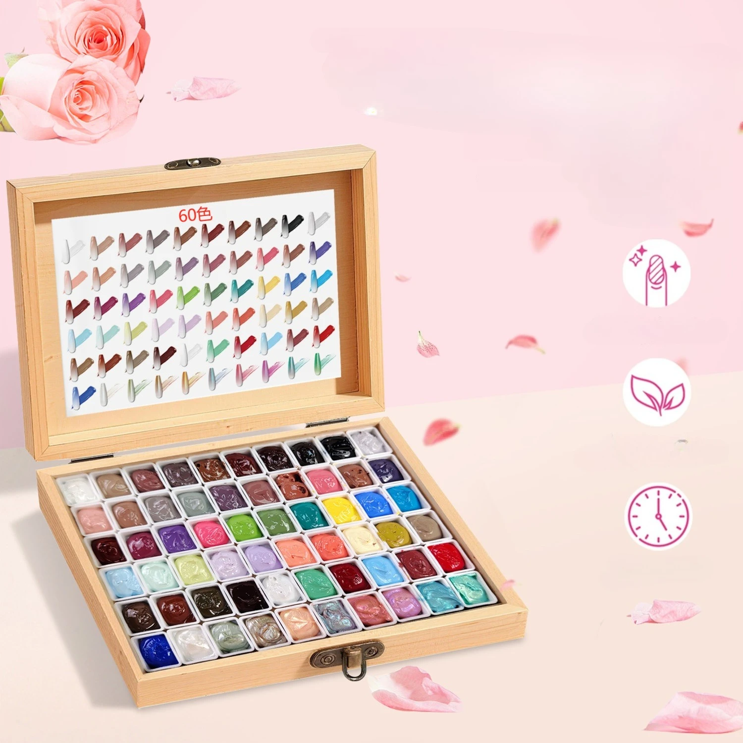 Mini 60 Grids Pat Painting Gel Nail Polish Gradient Effect Nail Art Salon Design Long-Lasting Creamy Texture Smooth Application - view 3