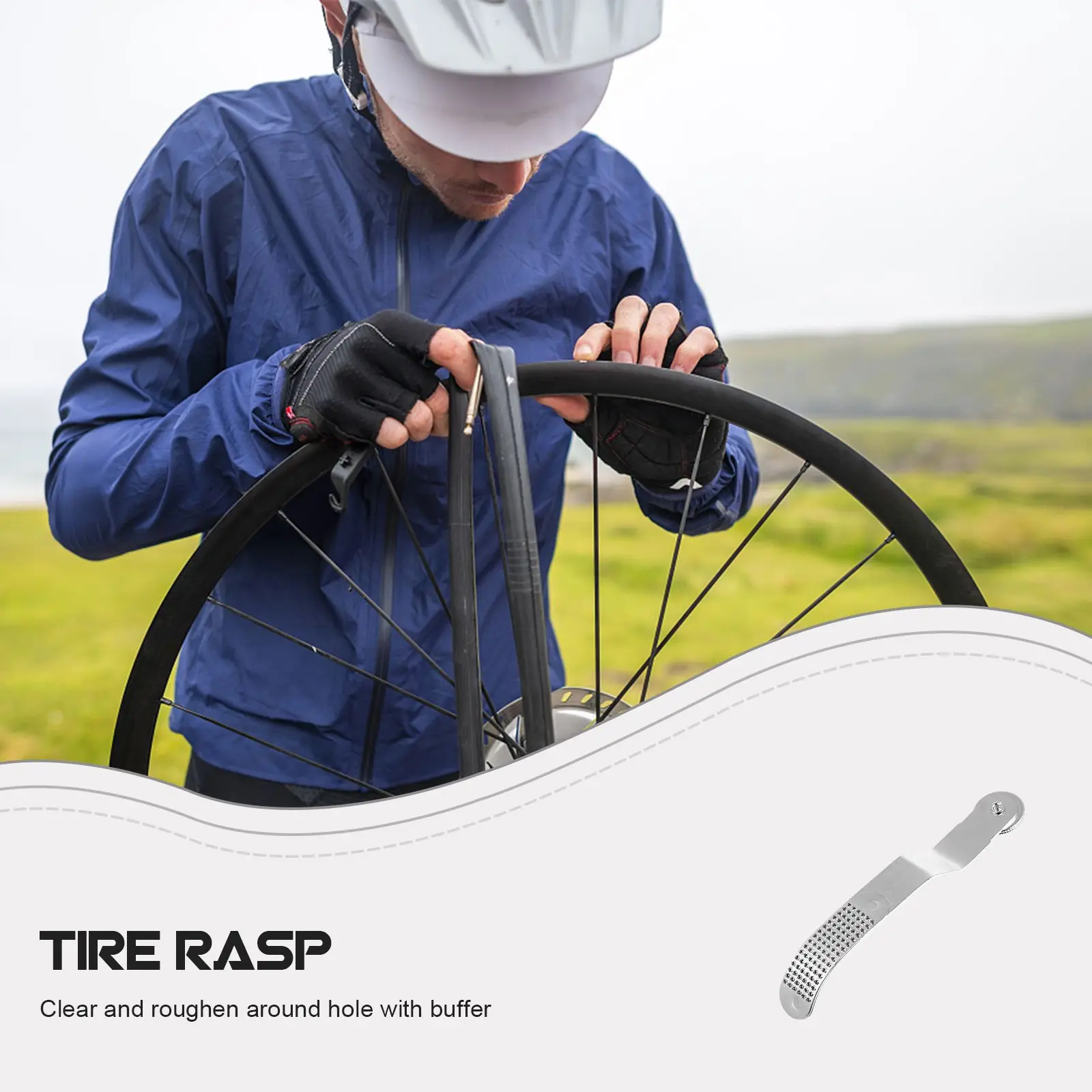 

Tire Repair Tool Tire Rasp File Bicycle Motorcycle Accessories Kit Patch Tools Bike Grinder Tires Steel Durable Easy Use Clear