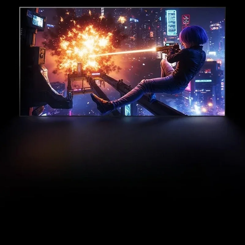 TV flat screen 77 inches, smart 4K display 123