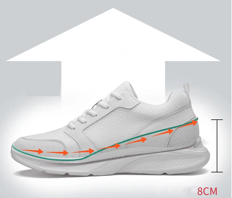 Scarpe da uomo con ascensore Scarpe da ginnastica con aumento di altezza Scarpe da uomo 10 cm Scarpe sportive casual Scarpe con rialzo interno invisibile per uomo 8 cm  322