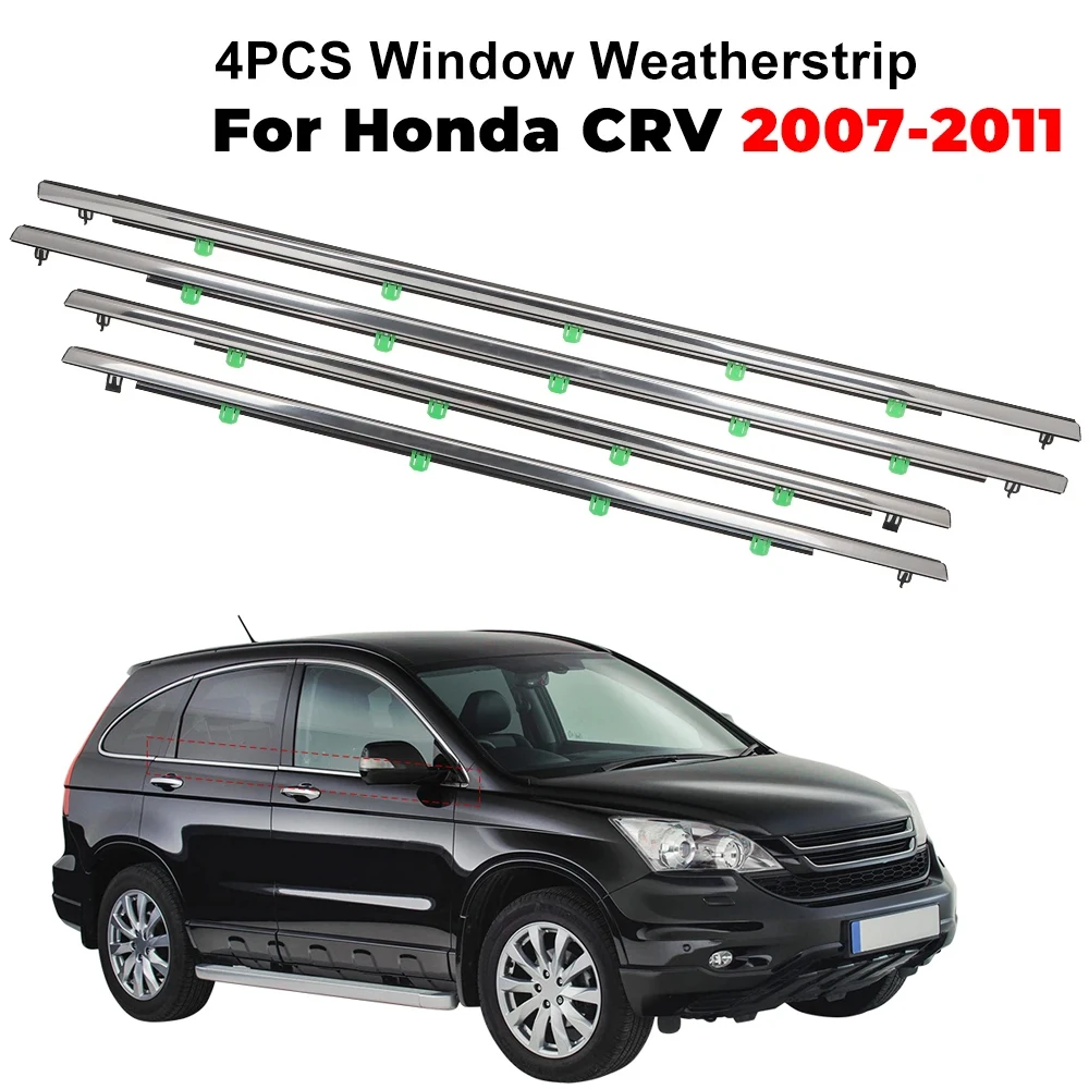 Carro Janela Weather Strip Moldagem Guarnição, Porta Janela de Vidro, Weather Strip, Fit para Honda CRV, 2007, 2008, 2009, 2010, 2011