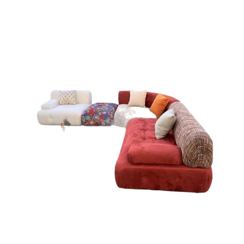 Italian minimalist module sofa small apartment living room simple cream style free combination sofa
