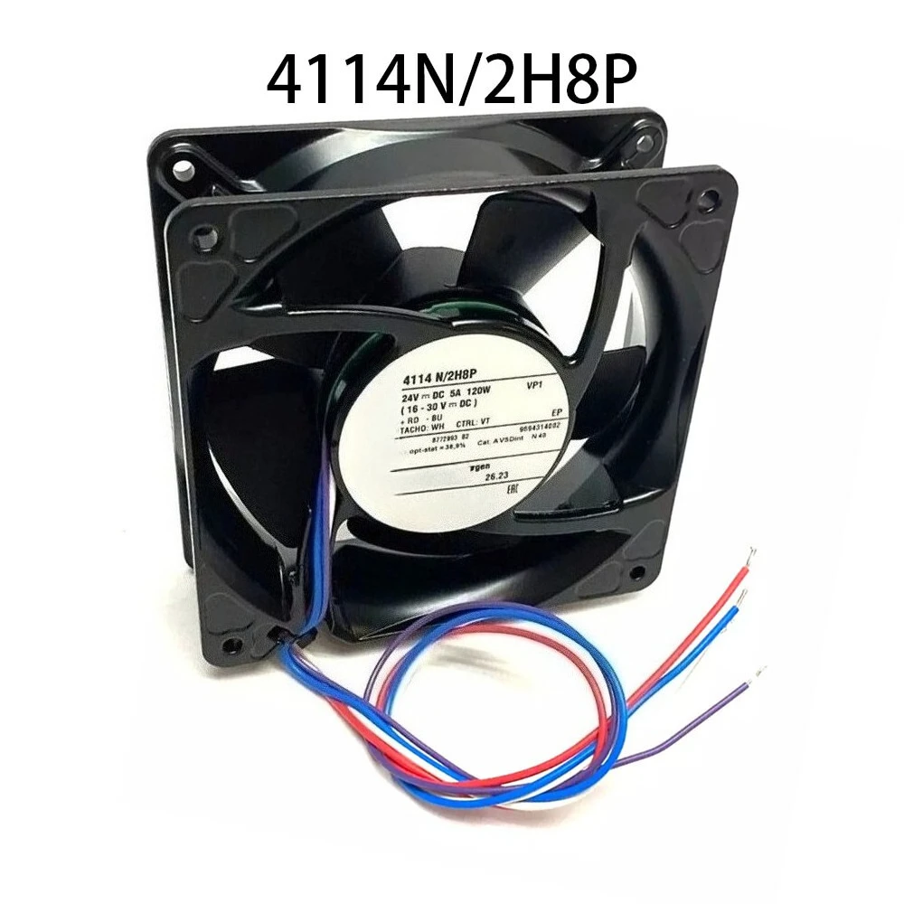 

Осевой вентилятор для Ebmpaps 120*120*38 мм 4114N/2H8P, 24 В постоянного тока, 120 Вт, 4-проводной радиатор корпуса