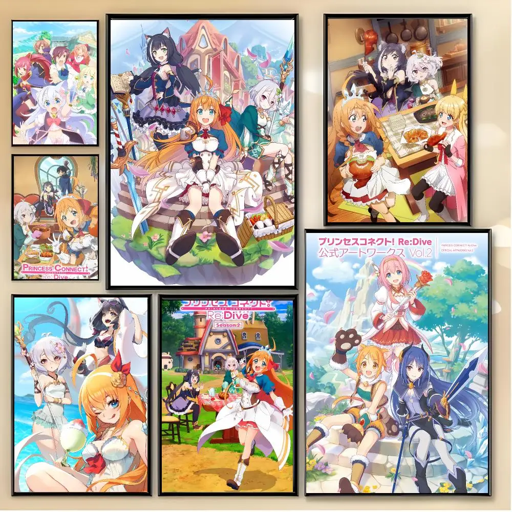 game gacha P-Princess Connect! Redive Poster Unique Home Decoration Ideas & Stylish Interior Art