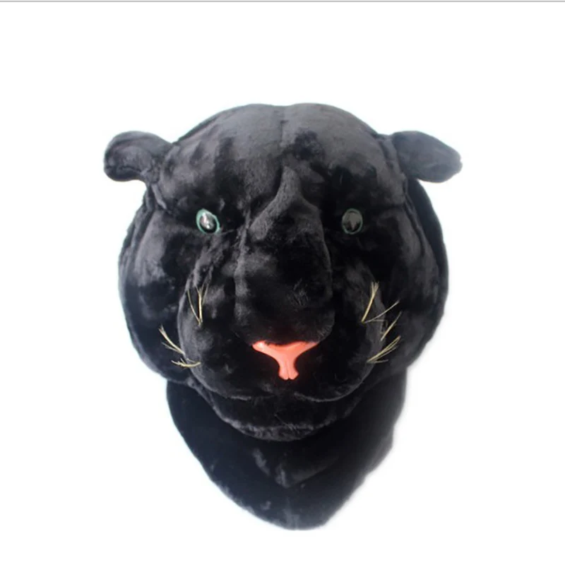 Plush Backpack Real Life Tiger leopard Panda Head Backpacker School Animal Bags Stuffed Bag Toys Christmas Birthday Gifts QB171