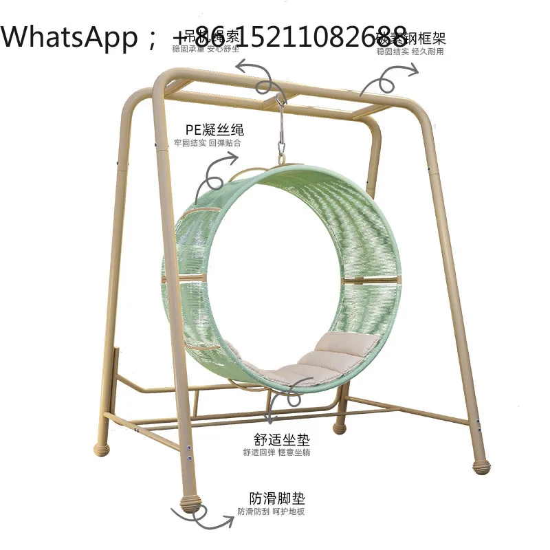LLY outdoor courtyard swing villa yard rocking chair balcony hanging basket outdoor leisure hanging chair terrace landscaping