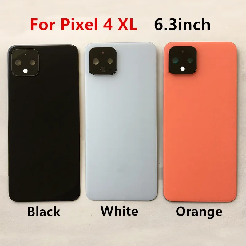 Pixel4XL 4XL Housing For Google Pixel 4 XL Battery Back Cover Repair Replace Door Phone Rear Case + Camera Lens