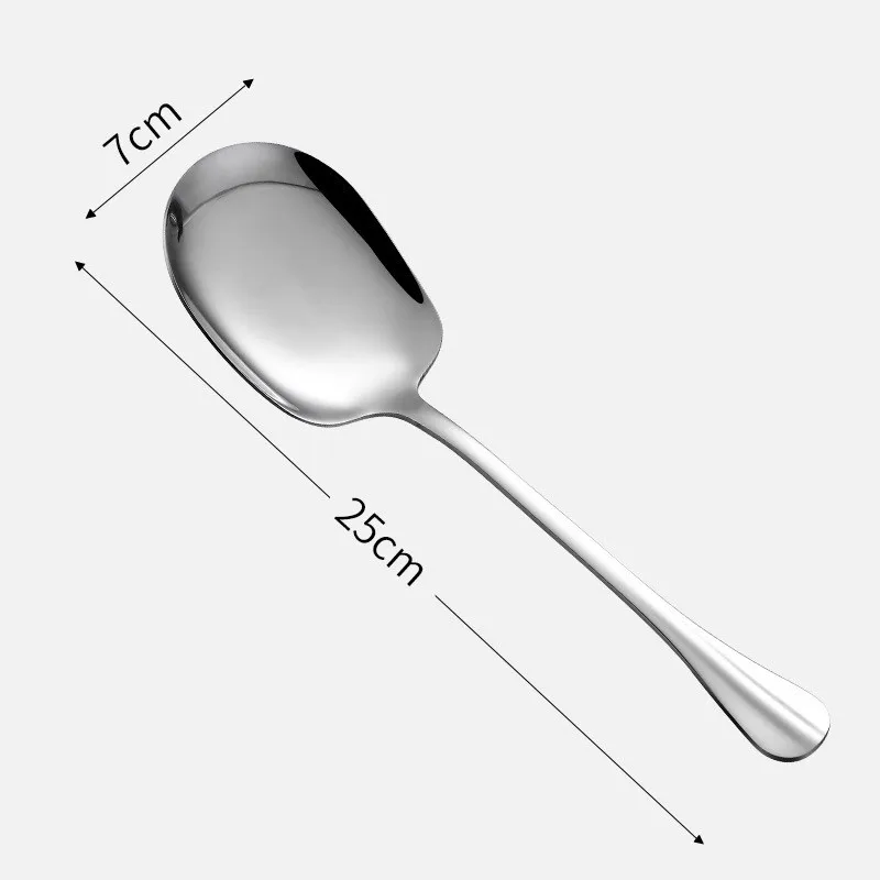 Topic Buffet Spoon Stainless Steel Bar Tool Dessert Snack Scoop Large Multi-purpose Kitchen Tableware Milk Children Spoons