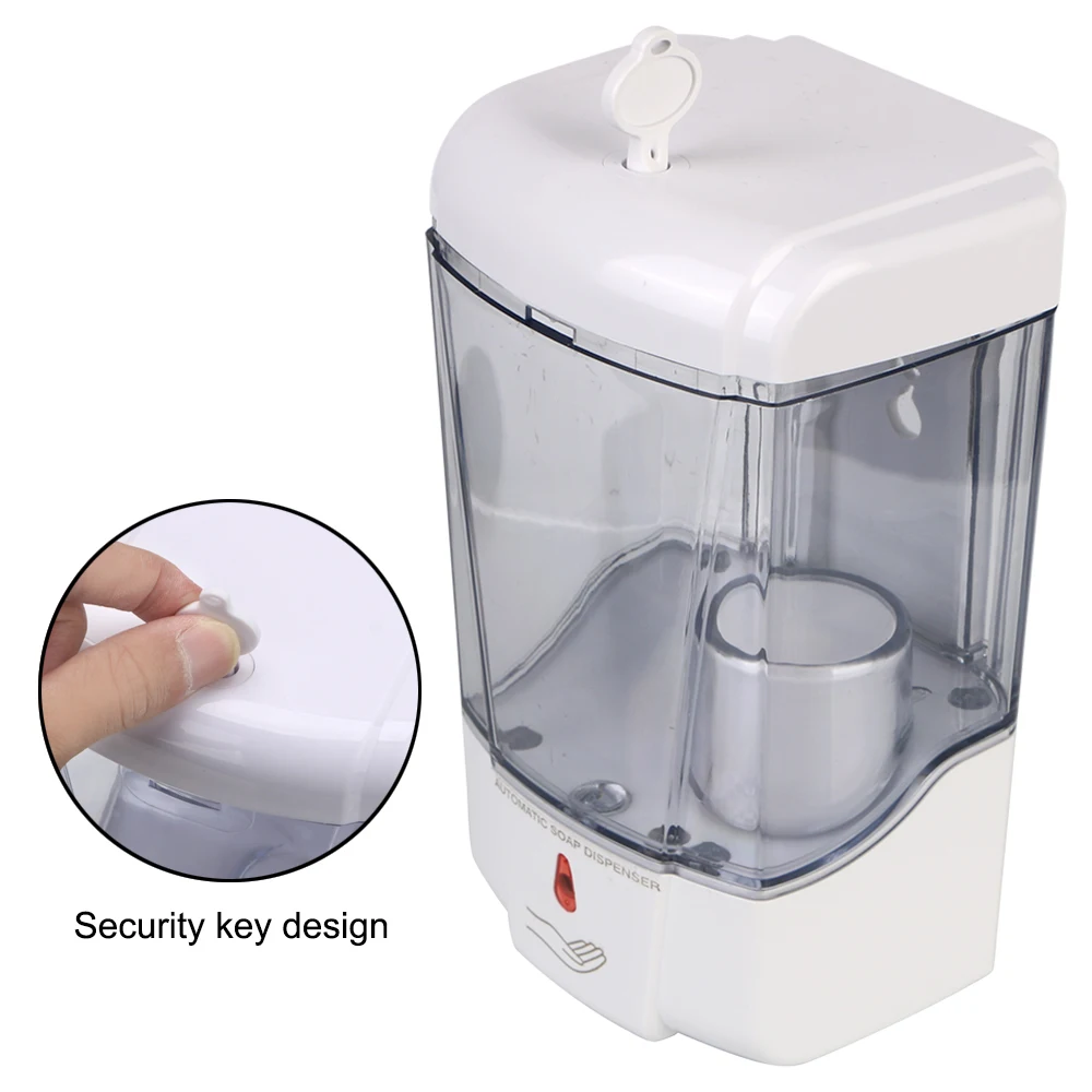 700Ml สำหรับห้องครัวห้องน้ำ Touch โลชั่นปั๊ม Touchless Liquid Wall-Mount อัตโนมัติเซ็นเซอร์อินฟาเรดเครื่องจ่ายสบู่เหลว