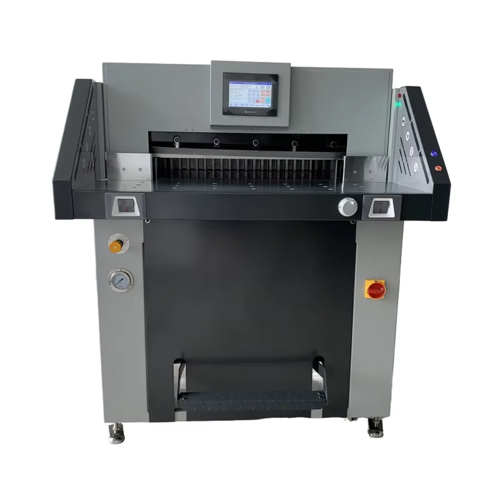 6708HP Automatic Hydraulic Paper Cutting Machine 670mm Max Width 80mm Max Thickness 0.2mm Accuracy New Condition