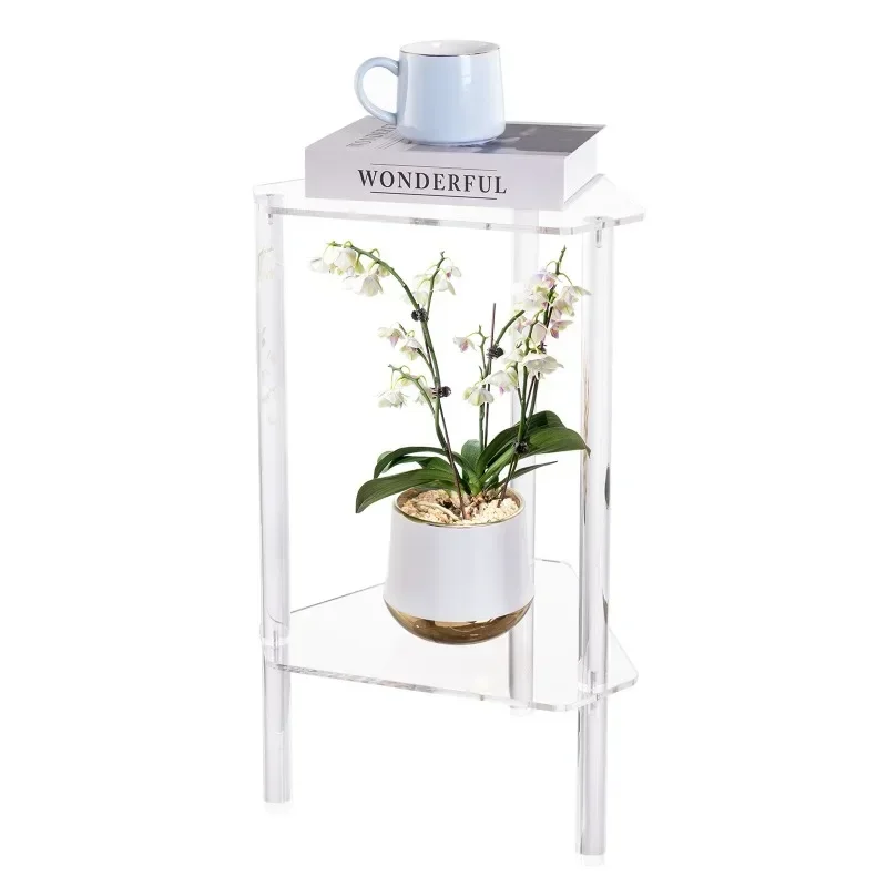 Acrylic coffee table triangular suspended small apartment