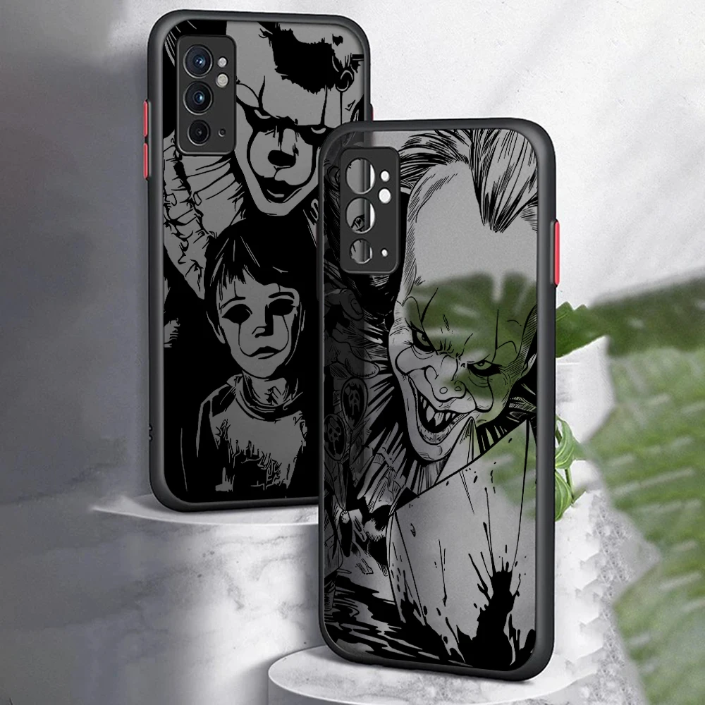 

Scary Clown Horror Phone Case For Samsung S24 S23 S22 S21 S20 S10 FE Note20 Note10 Plus Ultra Lite 5G Matte Transparent Cover