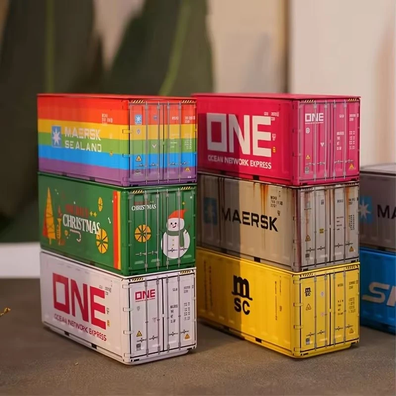 Mini retro industrial style container model decoration pen holder creative office desktop decoration iron sheet storage supplies image 5