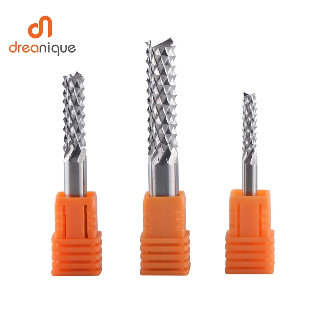 Dreanique 1pc Vollhartmetall Mais Fräser Bits 3,1mm, 4mm, 6mm, 8mm Schaftfräser Holz PCB Schneiden Fräsen Werkzeuge Carbon Faser – Detail 15