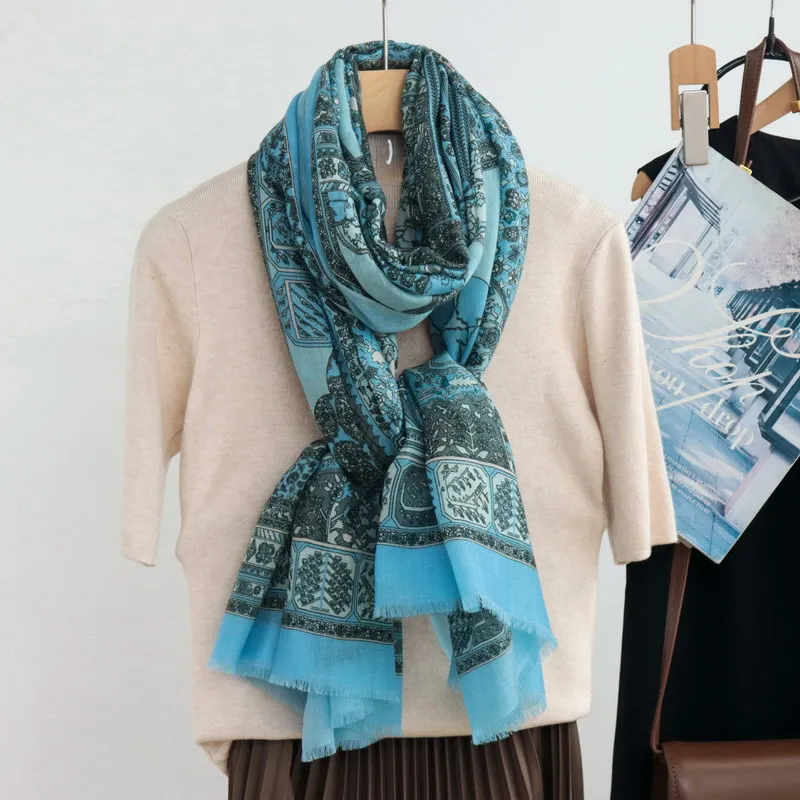 Tassels Long Scarf Luxury Brands 100% Cashmere Pashmina Women Large Shawls Designer Winter Warm Scarves Stole 100*200