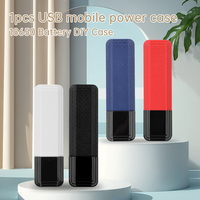 DIY Portable Mobile USB Power Bank Charger Pack Box Battery Case For 1 x 18650 White Blue Black Red Without Battery