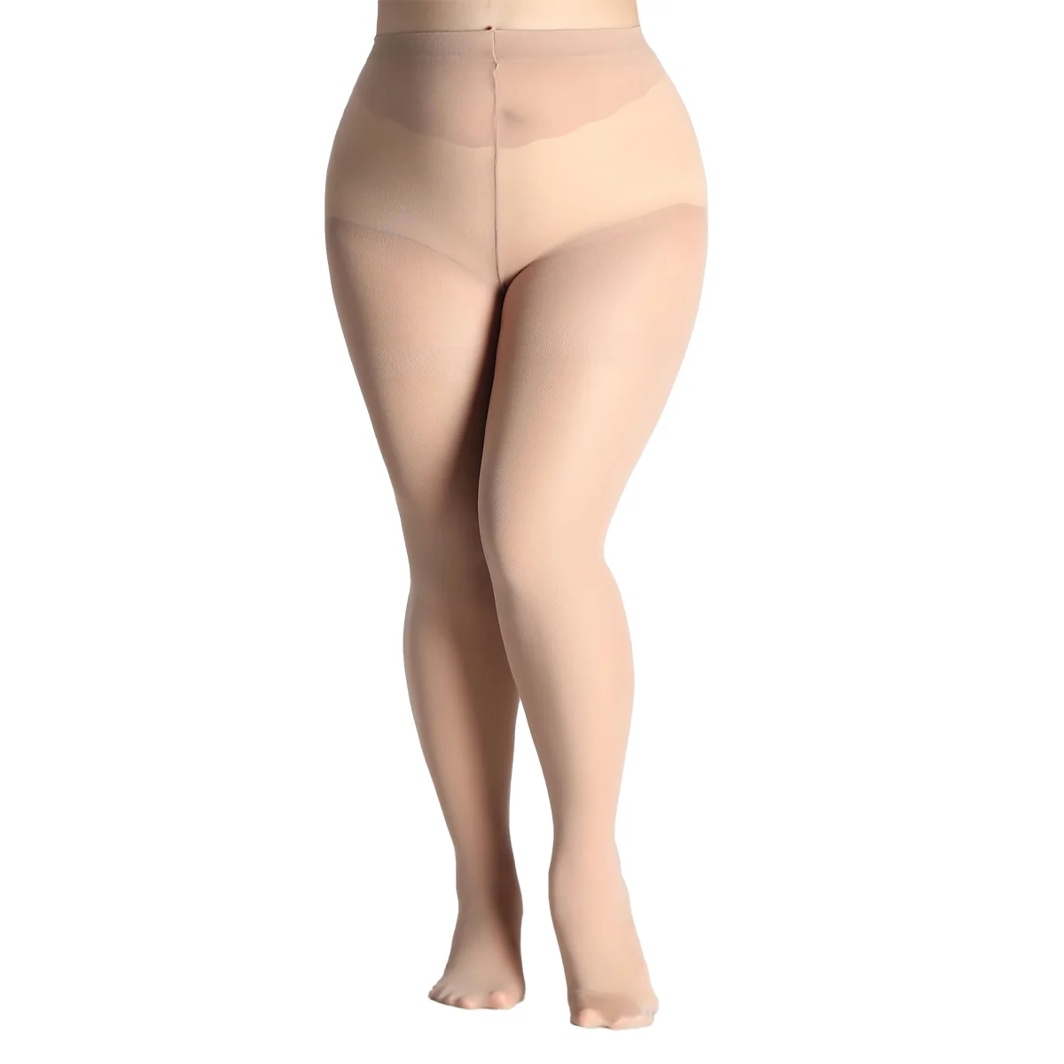 A set of 80D oversized women\'s fashionable skin tone classic pantyhose