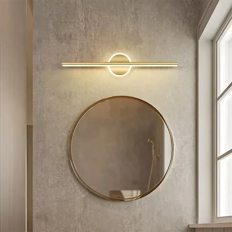 Imagem -03 - Nordic Led Mirror Lamp Lâmpada de Parede Longa Simples Penteadeira Armário de Banheiro Luz Especial Iluminação para Decoração Doméstica