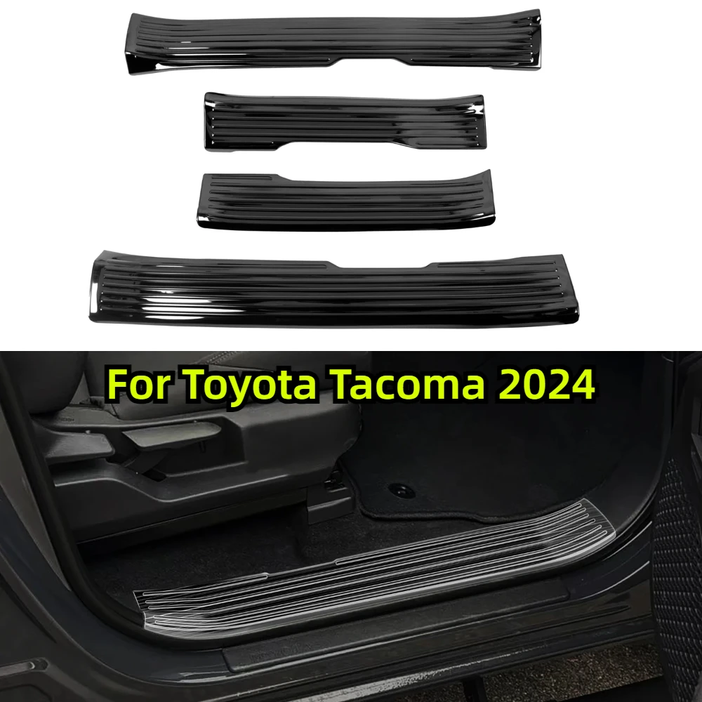 

For Toyota Tacoma 2024 Car inner Door Welcome Pedal Threshold Bar Cover Trim Stainless Steel Inner Door Protective cover Trim