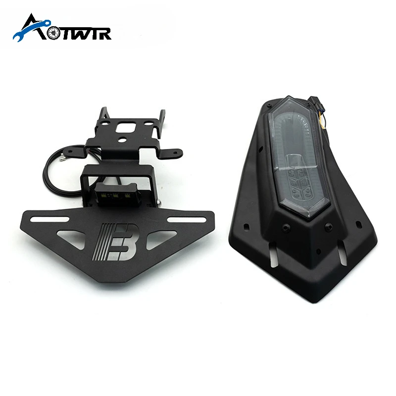 AOTWTR Motorcycle Aluminum Alloy License Plate Bracket For CFMOTO 675SR-R 675NK 675SSS Motorcycle Rear Fairing Accessories