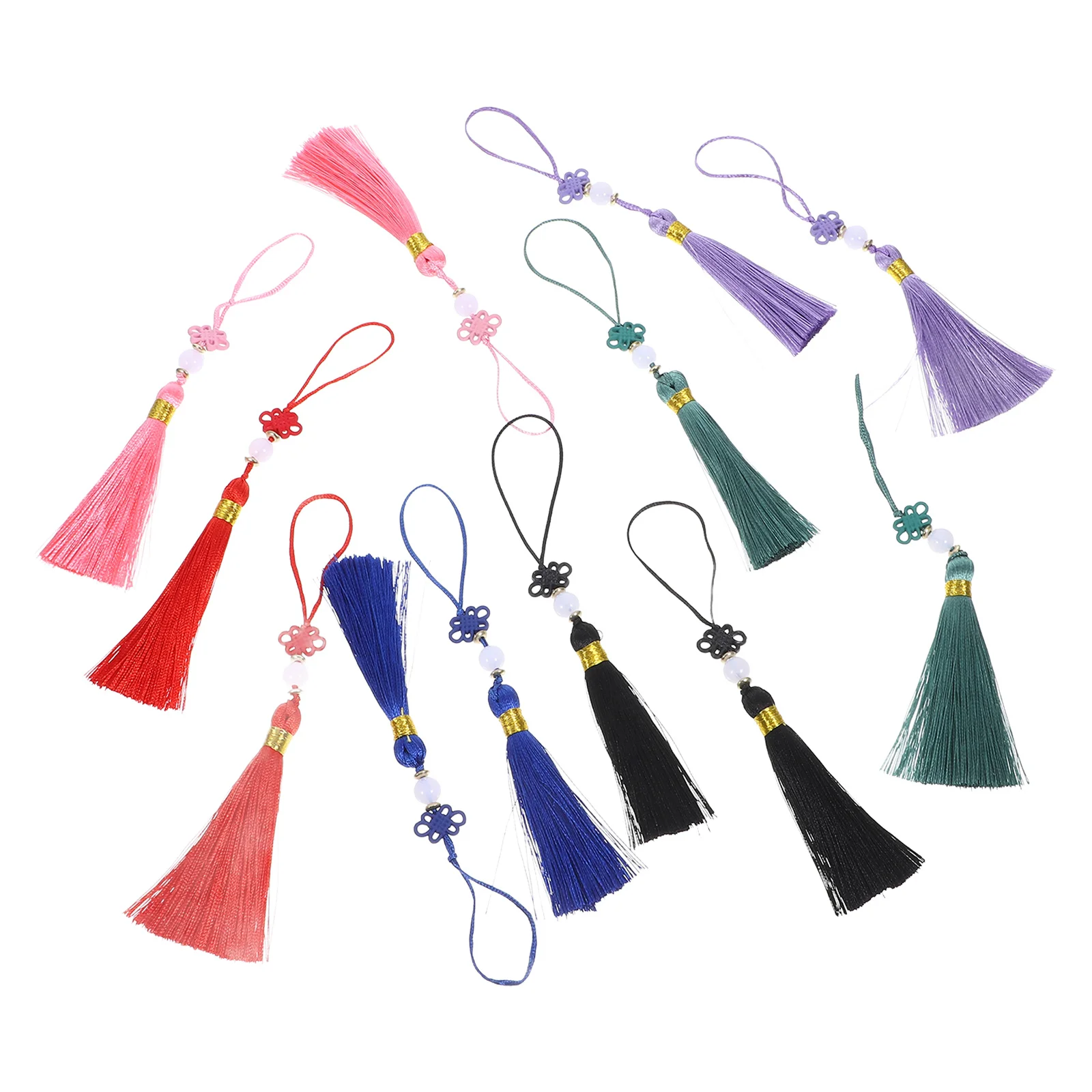 12 قطعة قلادة عقدة صينية شرابة معلقة حلية للعام الجديد ديكور مهرجان لوازم مهرجان الربيع الديكور سيارة بونساي #2