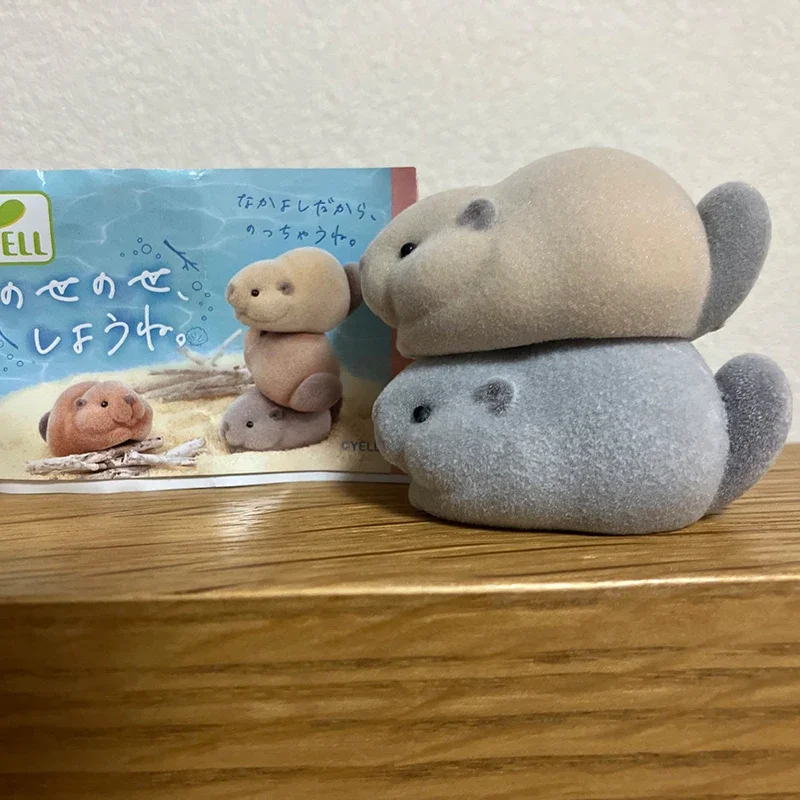 Ракушка флокированная Бобра Гача Капсульные игрушки Симпатичная фигурка Нутрии Kawaii Мышь Фигурка животного Настольные украшения Детские подарки на день рождения