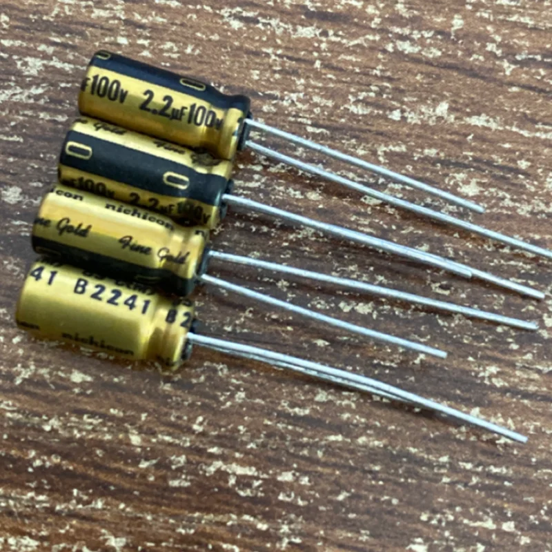 

10PCS 2.2UF 100V capacitor 100V 2.2UF 5X11 FG fine gold copper feet