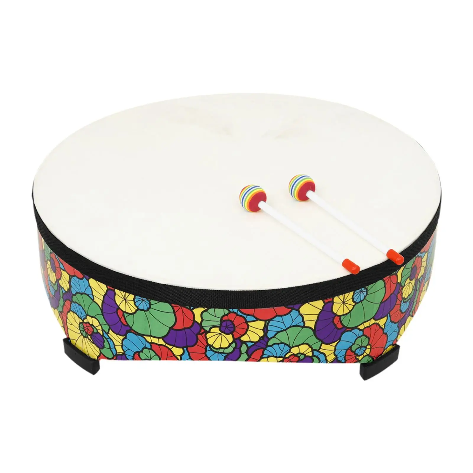 

Floor Tom Drum Musical Drum 22.05inch Teaching Percussion Drum with Drumsticks for Parties Musicality Concert Festival Gift