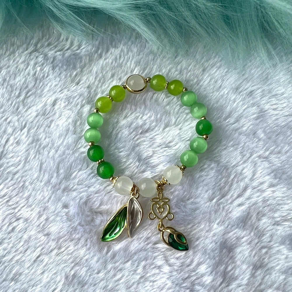 Women Beaded Bracelets Game Anime Kazuha Venti Wanderer Furina Xiao Dressing Up Wearing Props Men Gifts Couple Bracelet