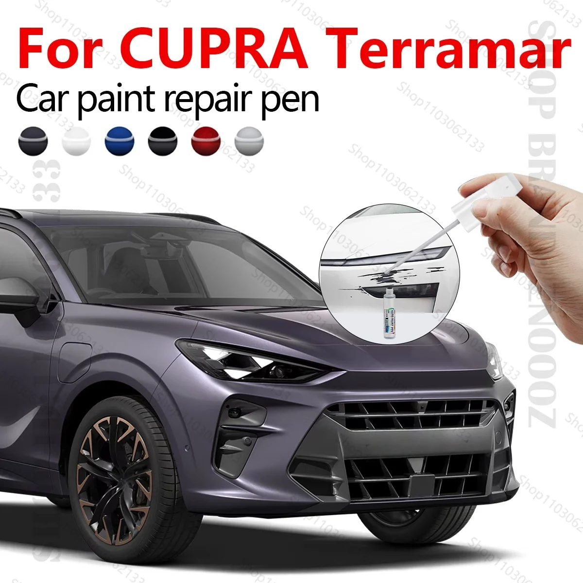 

Ручка для ремонта автомобильной краски, аксессуары для ремонта царапин, синий, красный, белый, серый, черный для 2024-2025 CUPRA Terramar Sportstourer