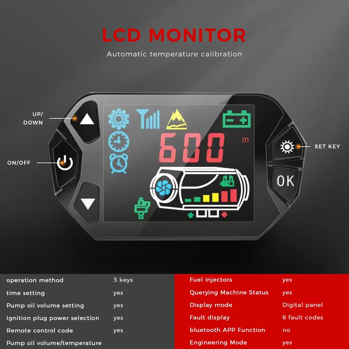 Sunster 8KW 12V سخان هواء الديزل الكل في واحد سيارة وقوف السيارات سخان الديزل ث/LCD وجهاز التحكم عن بعد التدفئة السريعة لسيارة شاحنة قارب