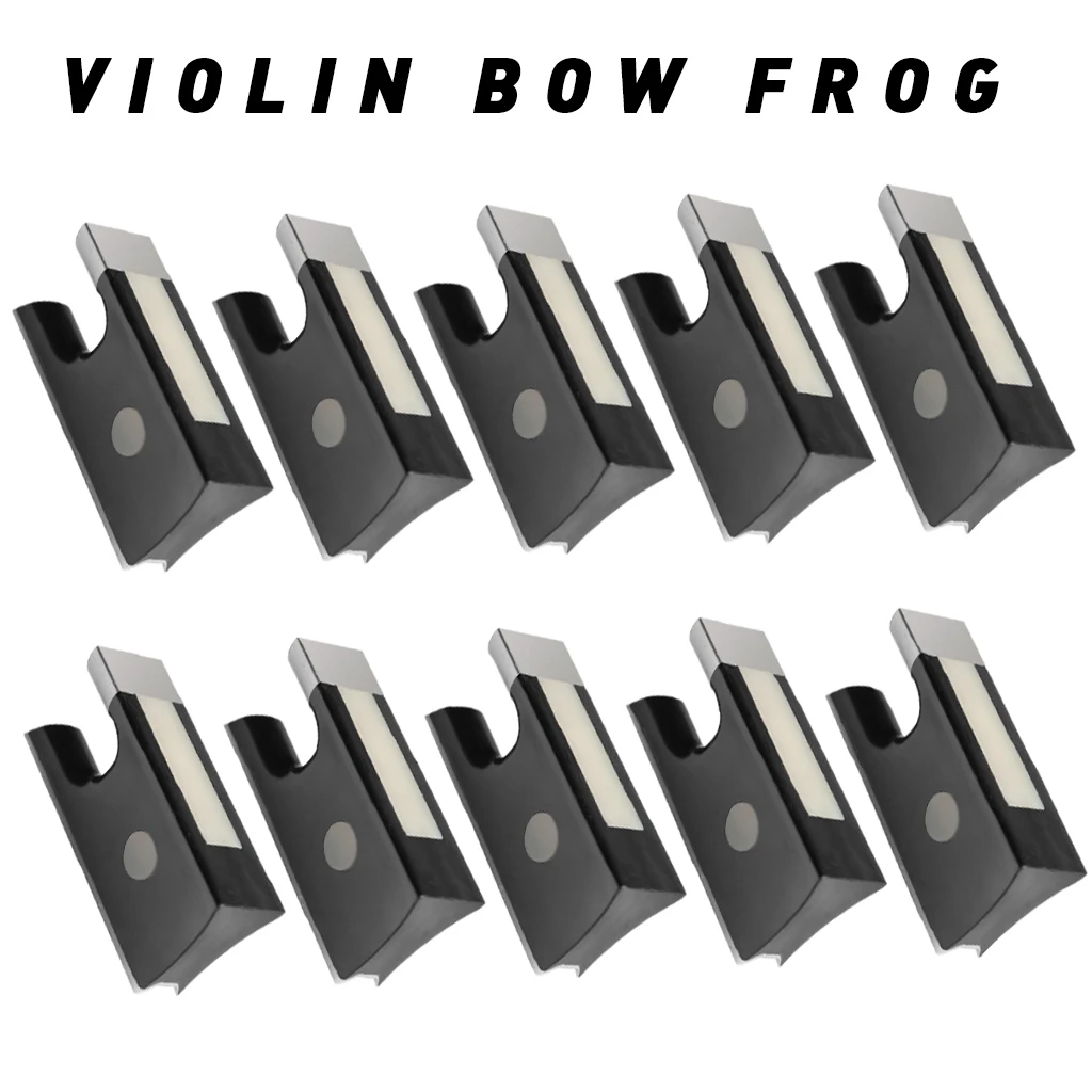 4/4 حجم أسود اللون البلاستيك الكمان القوس الضفدع - قطعة بديلة DIY لملحقات إصلاح ورشة Luthier #1