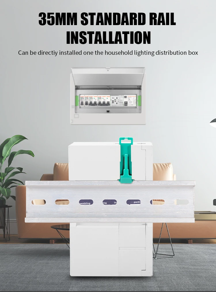 ETEC DIN-Schienen 2P/4P ATS Dual-Power Automatischer Transferschalter Elektrische Wahlschalter Unterbrechungsfreie Stromversorgung 40A/63A PV-Energie – Detail 2