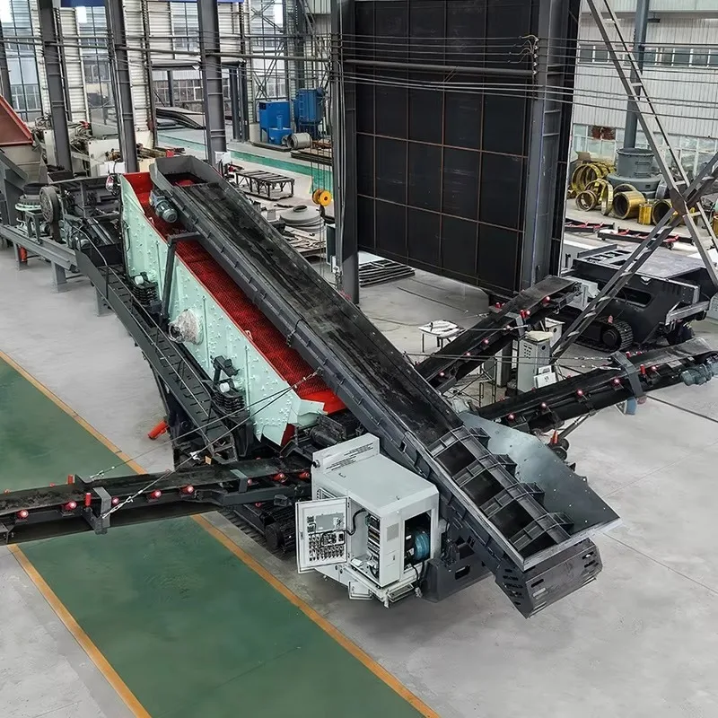 100tph Crawler Screening Plant Sand Gravel Aggregate Quarry Mining Crushing Tracked Mobile Crusher Vibrating Screen Price