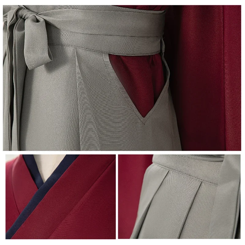 أزياء هيمورا كينشين التأثيرية أنيمي روروني كينشين للبالغين للجنسين زي الساموراي كيندو كيمونو مجموعة كاملة مع ملابس الملحقات