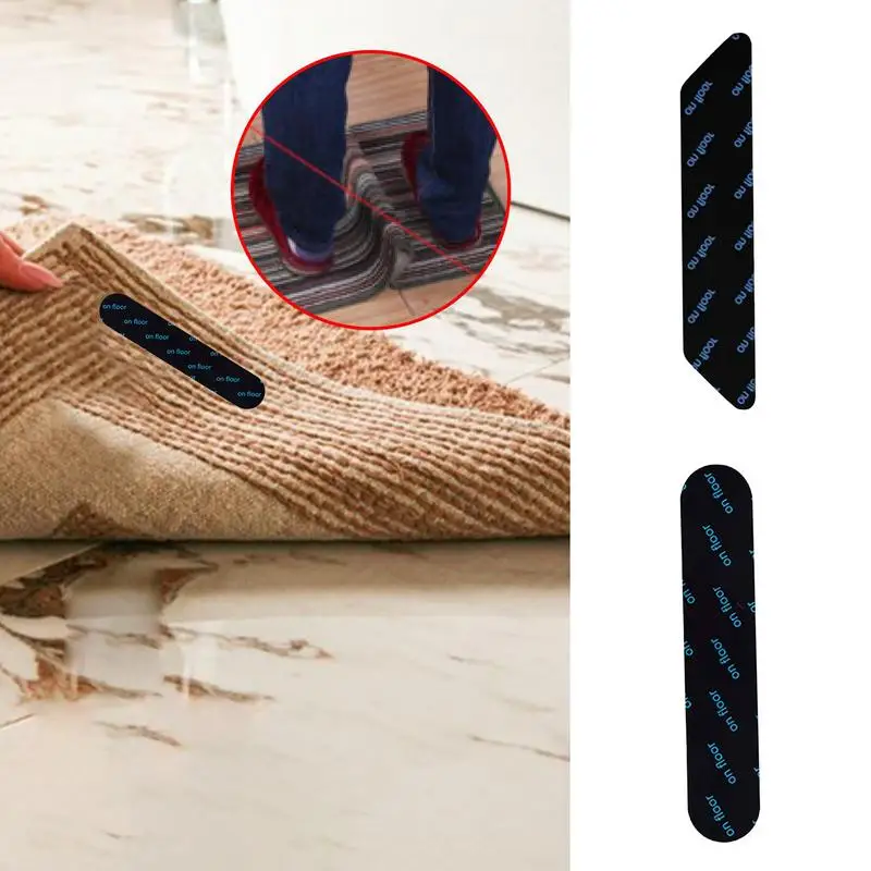 Non-Slip Rug Pad 4Pcs/8Pcs Reusable Washable Adhesive Grippers Rug Stickers PU Grip Mat Protector For Hardwood Floors