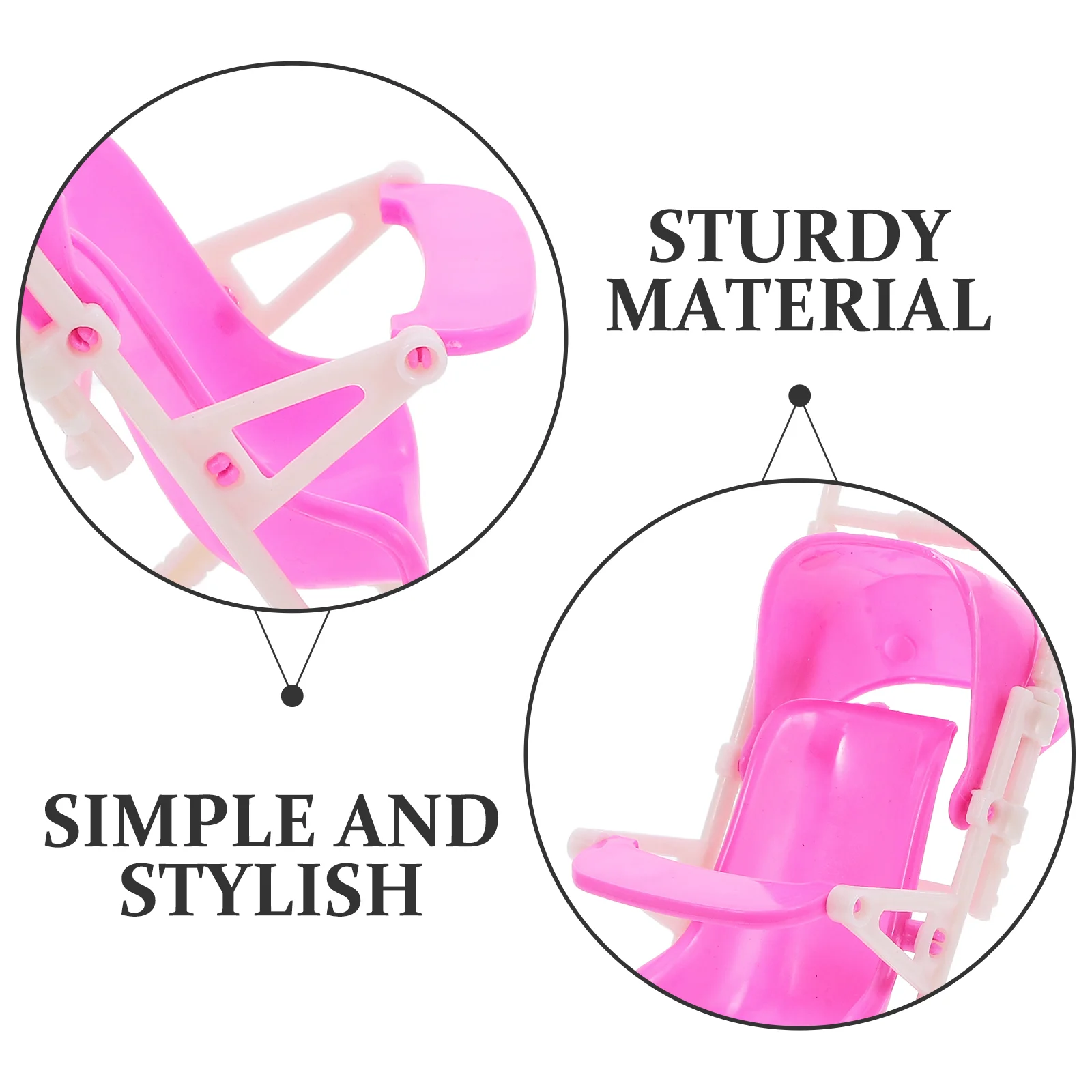 Mini Dolls Stroller Stuff Baby Dining Chair House Play Game Accessories Pink Pushchair Adornment Cute Toddler