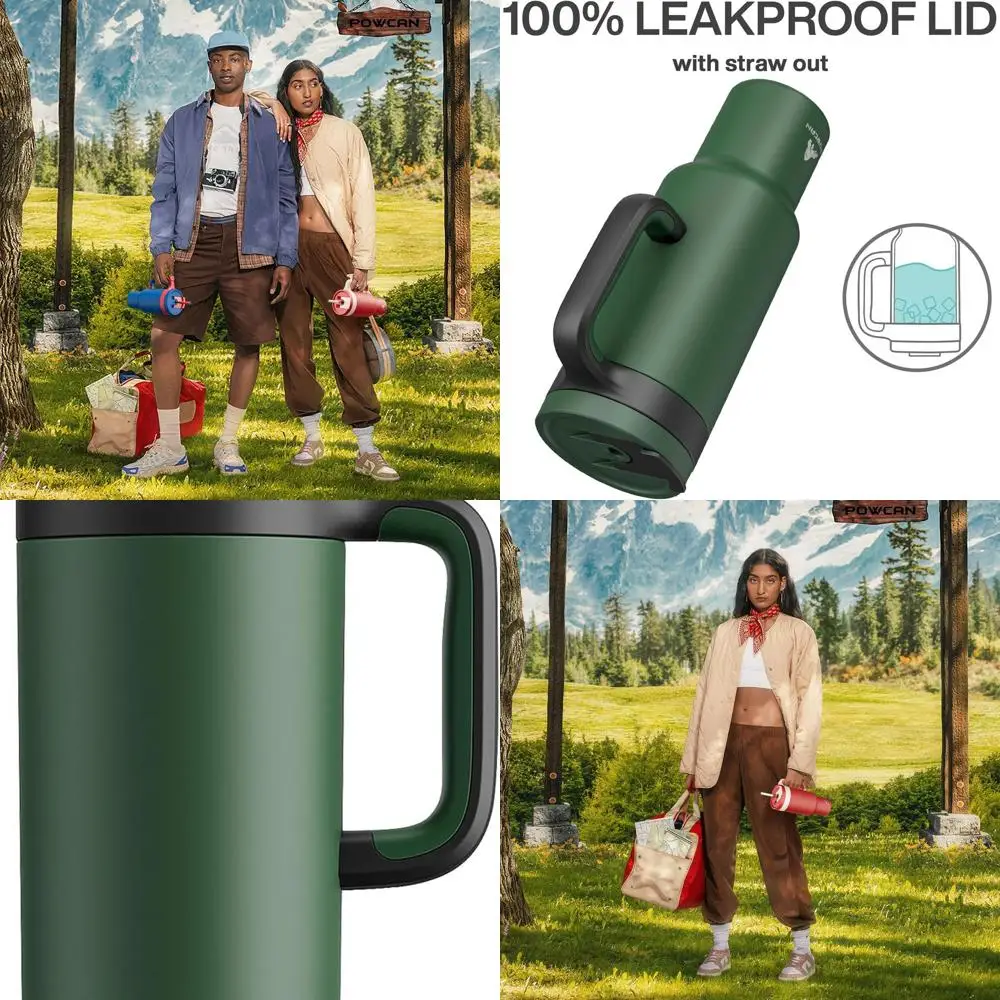 

Forest-Insulated 50oz Travel Mug with 2-in-1 Straw Lid, Leak-Proof, Dishwasher Safe, Keeps Cold for 34 Hours, Fits Car Cup Holde