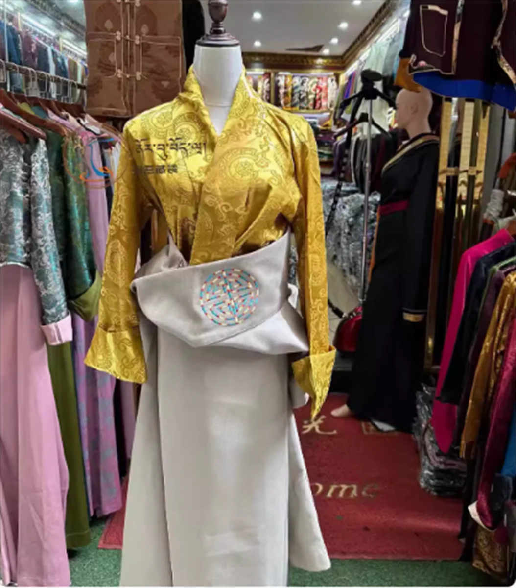 

Xizang clothing ethnic women's daily simple Tibetan robe