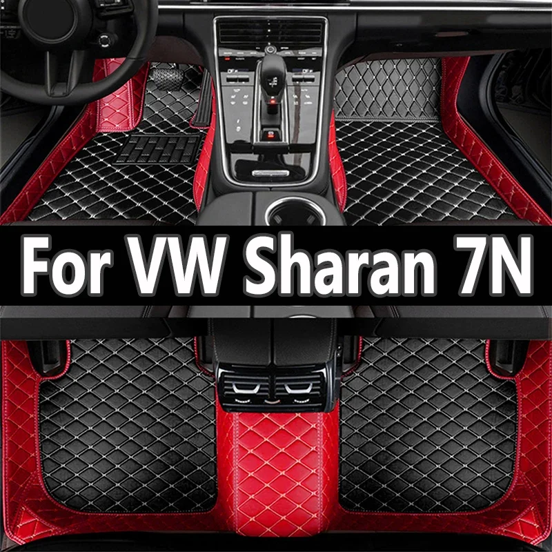 

Car Floor Mats For Volkswagen VW Sharan 7N 7seat 2010~2022 Auto Leather Floor Mat Rugs Pad Interior Parts Car Accessories 2012