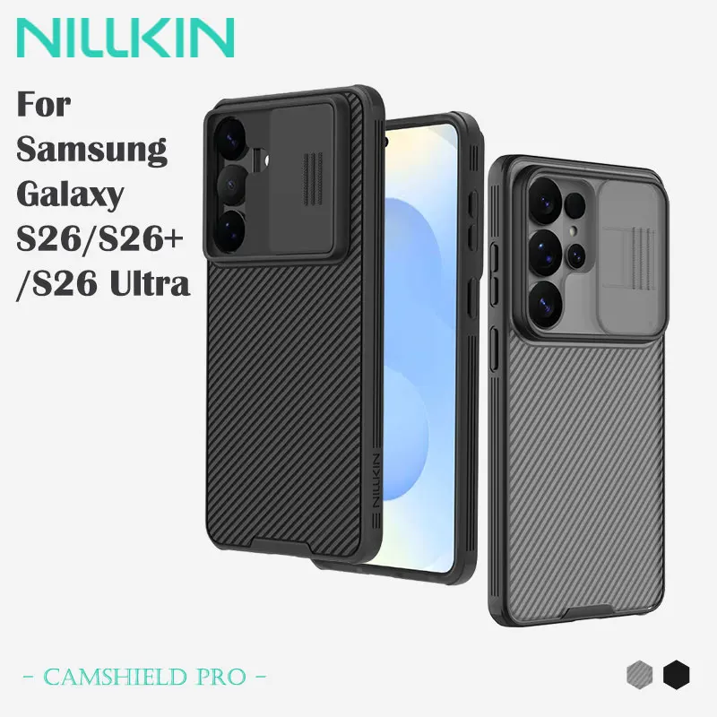 

For Samsung Galaxy S26/S26+/S26 Ultra, Nillkin CamShield Case, Protection with Airbag Corners, Military-Grade PC+TPU, Slim Fit