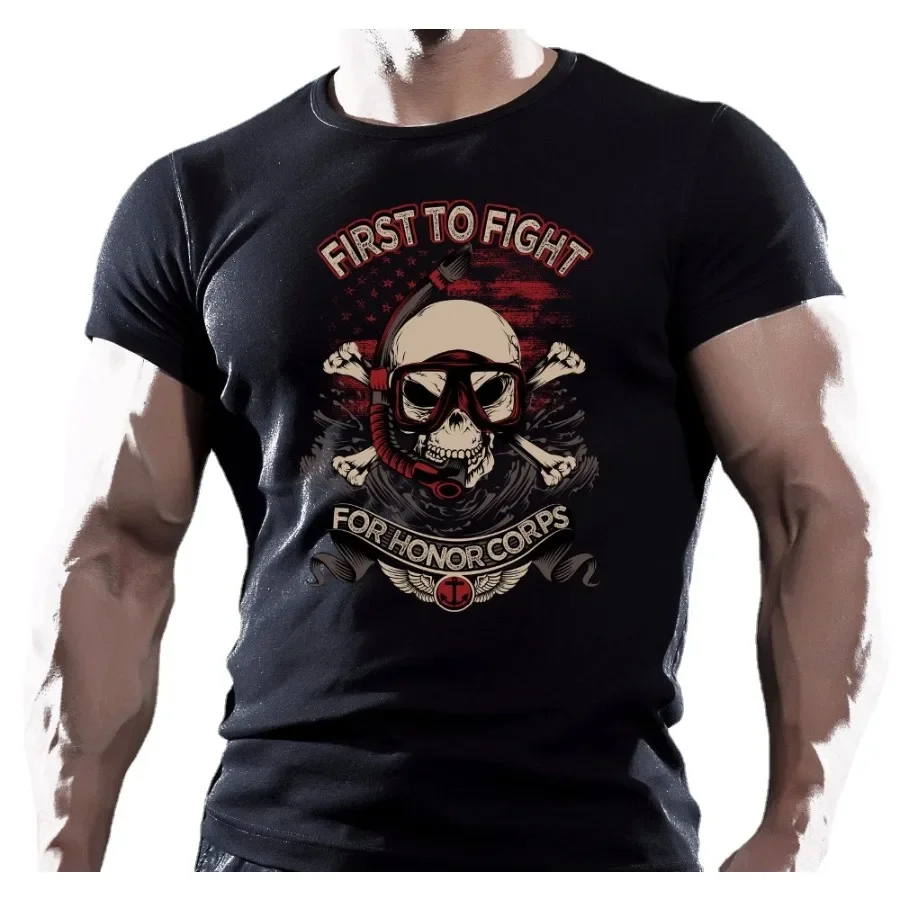 First To Fight.  Naval Seal  Marineman Special Forces T-Shirt. Summer Cotton Short Sleeve O-Neck Mens T Shirt New S-3XL