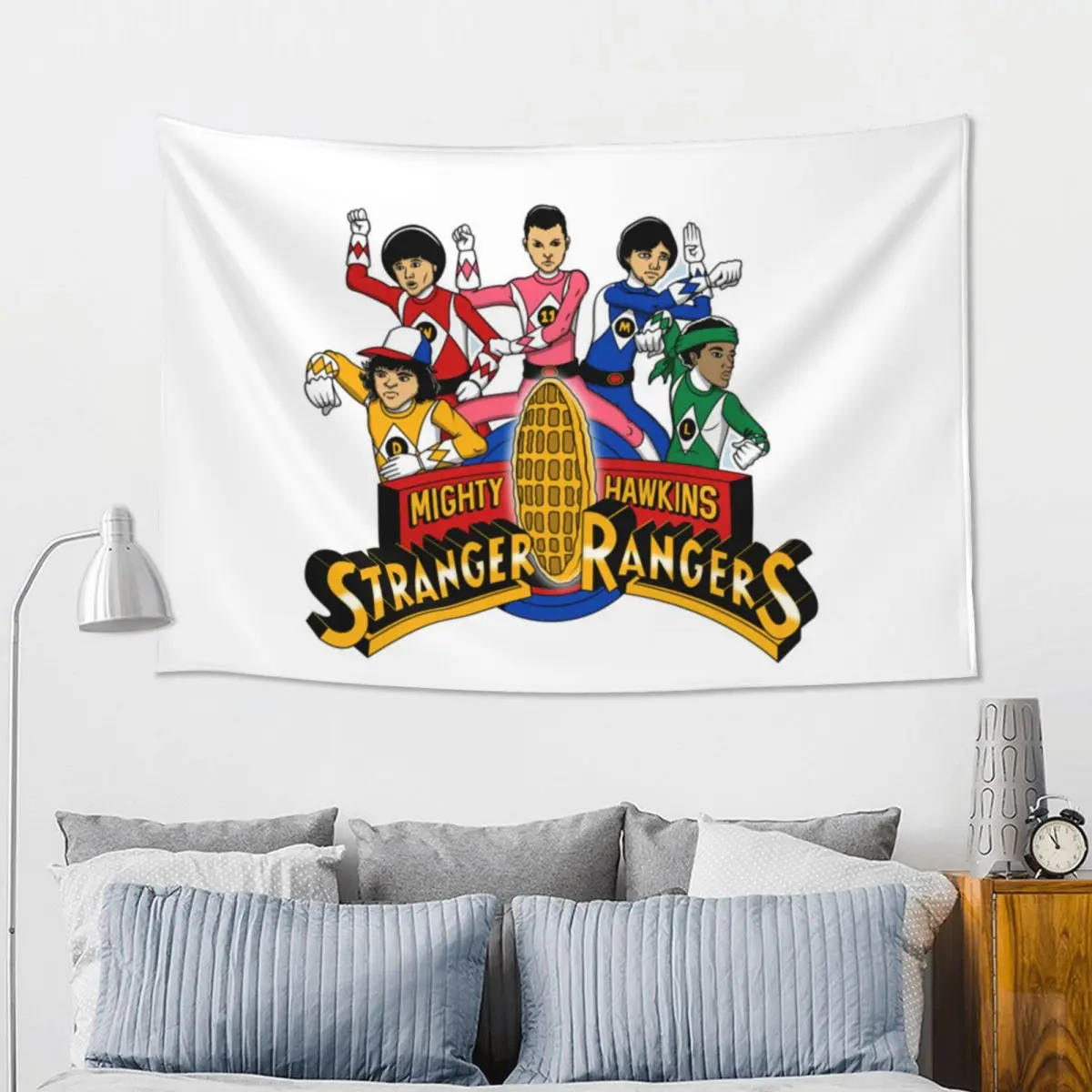 Stranger Rangers Tapestry Art Wall Hanging Aesthetic Home Decoration Tapestries for Living Room Bedroom Dorm Room
