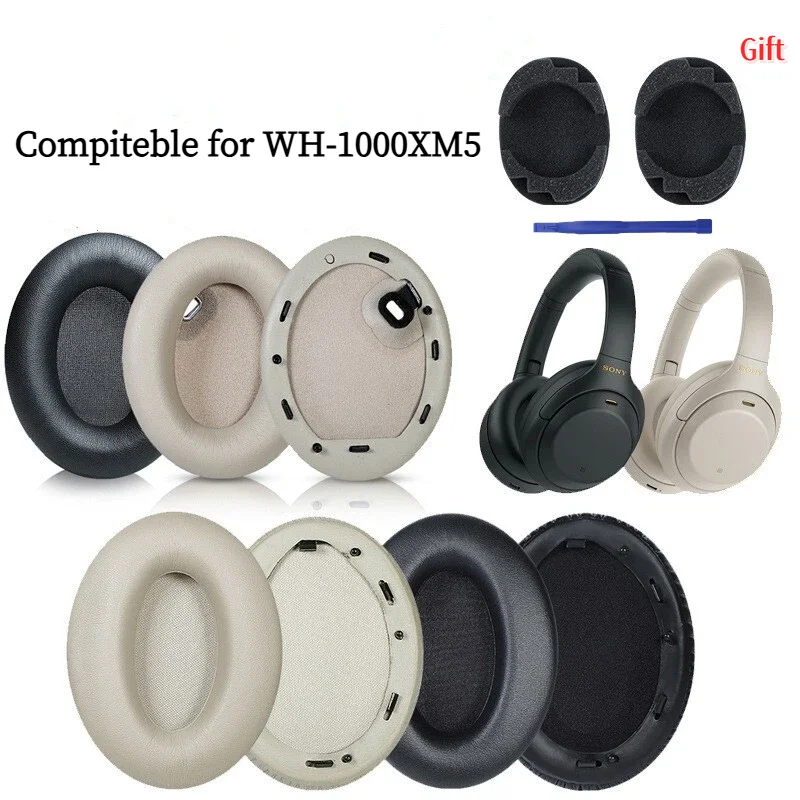 

1000XM5 Protein Leather Replacement Earpads Compatible with Sony WH-1000XM5 WH1000XM5 Headphones,Earmuffs Ear Cushions Ear Pads