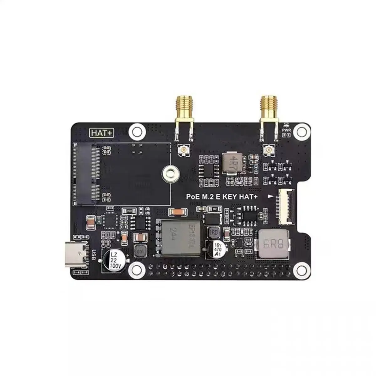 A85P PCIe to M.2 E KEY Adapter with PoE Function for Raspberry Pi 5 Compatible with NGFF (M.2 E Key) Wireless NIC